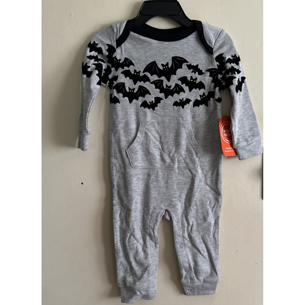 Halloween Infant Creeper 12 Months New with Tags Light Heather Gray